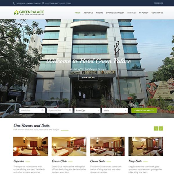 2 Star hotel in Pondicherry  - http://www.hotelgreenpalace.in