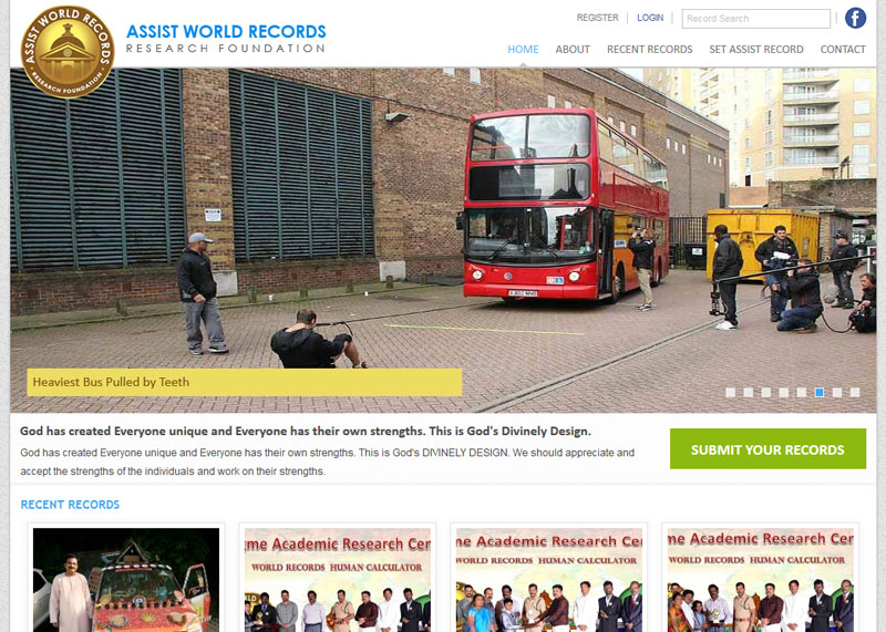 World record organisation - India - http://www.assistworldrecords.com