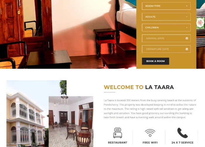 Heritage hotel at Auroville - http://www.lataara.com