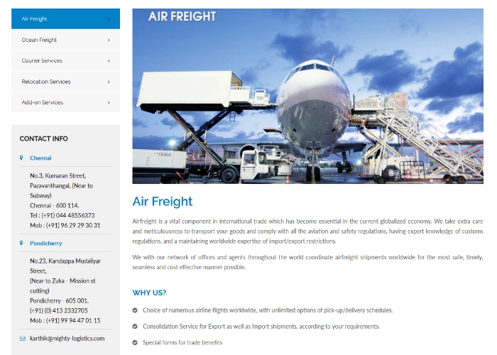 Logistics Agency in Pondicherry - http://www.mighty-logistics.com