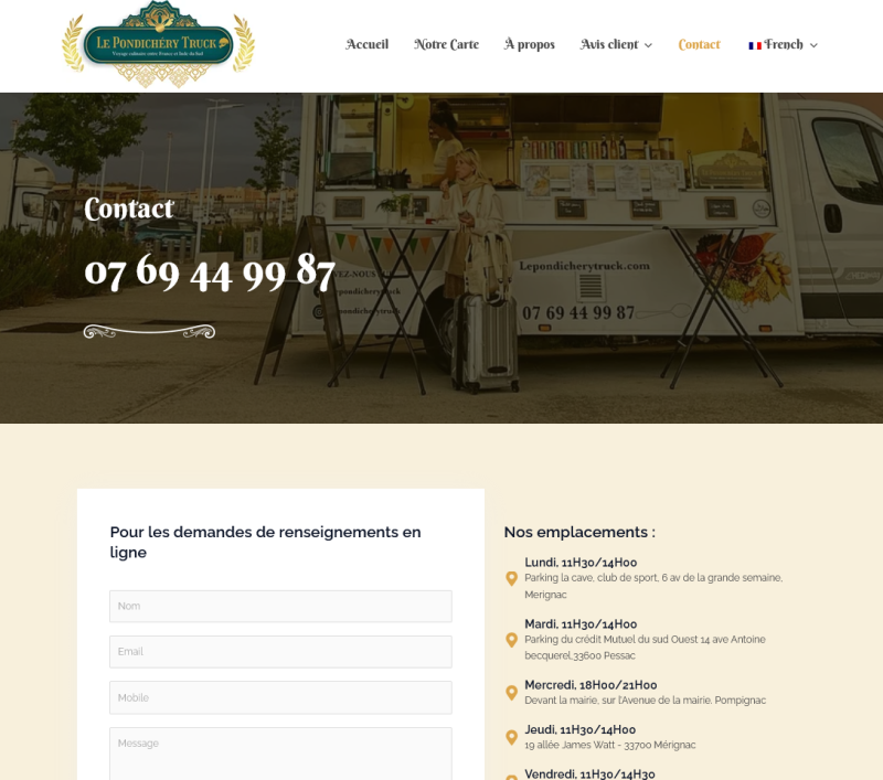 Le Pondichéry Truck - Paris - https://lepondicherytruck.com/